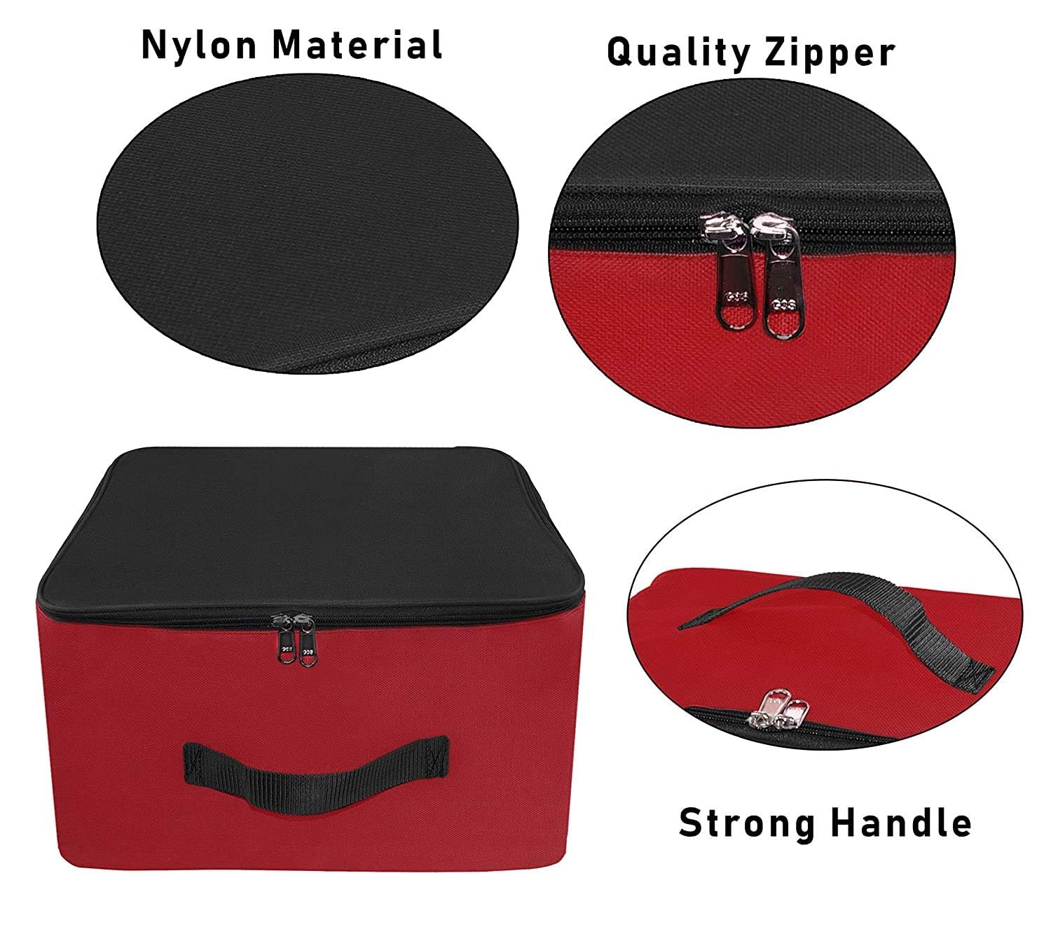 Storite 10 Pack Nylon Underbed Moisture Proof Wardrobe Organizer Storage Bag For Clothes With Zipper Closure And Handle Square -